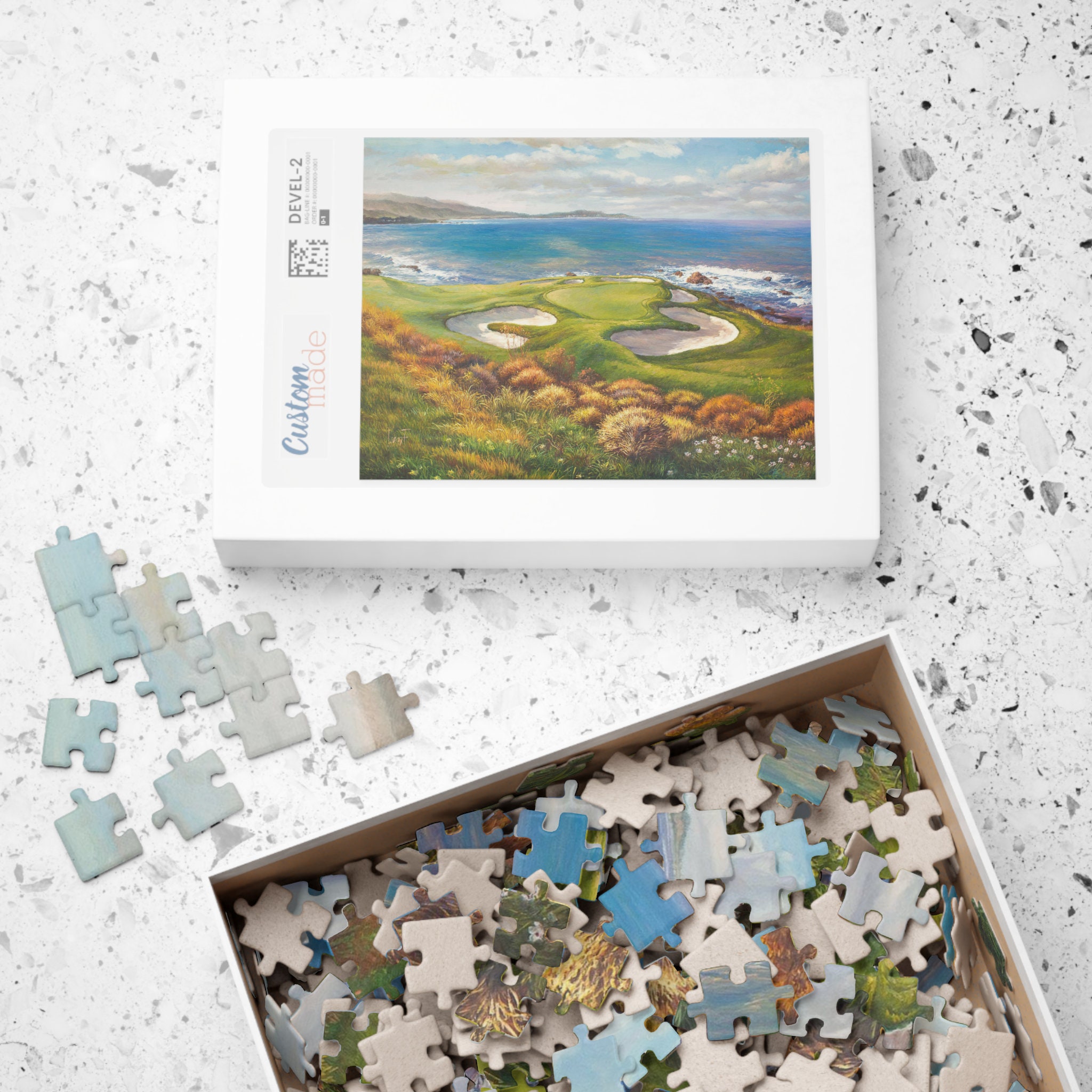 Jigsaw Golf Puzzle for Adults, Pebble Beach Golf Course Puzzle, Gift
