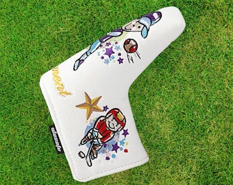 Custom Golf Putter Headcover - Leather Blade Cover - Baseball Golf Cover- Perfect Golf Headcover for Putter - Baseball Design Putter Cover