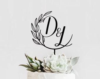 Boho Hochzeitstorte Topper, Liebhaber personalisierte Hochzeitstorte Topper, Boho Name Cake Topper, Goldhochzeitsdekoration