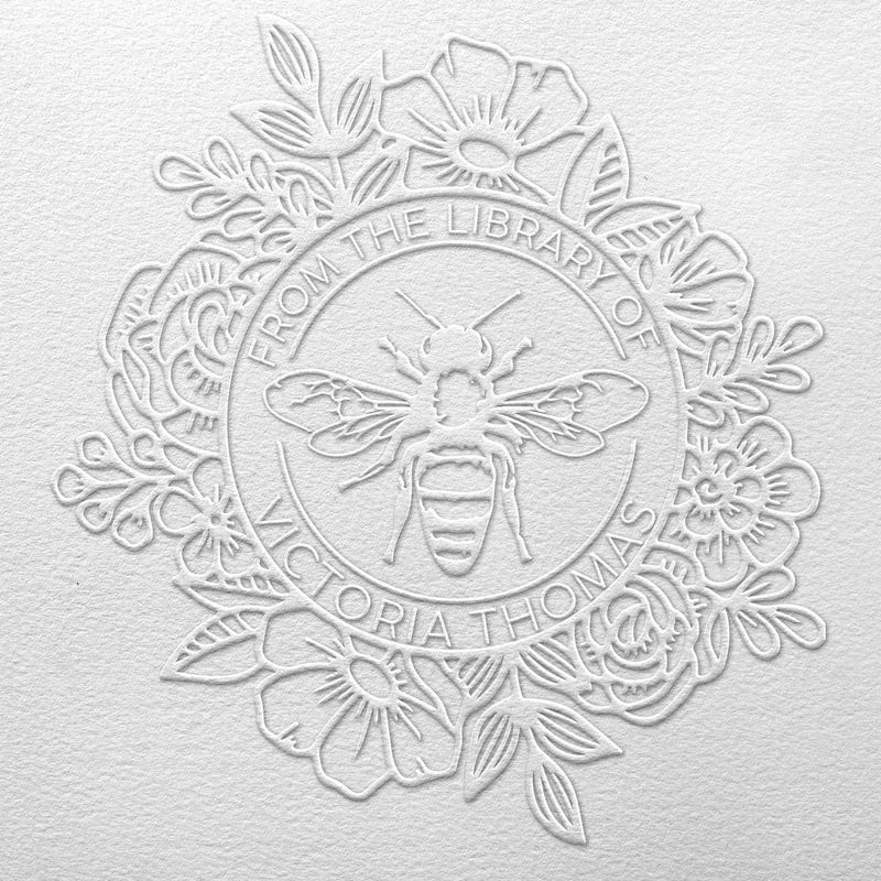 📚BUY 2 FREE SHIPPING📚 Custom Book Embosser, Personalized Embosser stamp,Book Embosser,Scrap booking Embosser, Personalized envelopes embosser, Book lover Gift