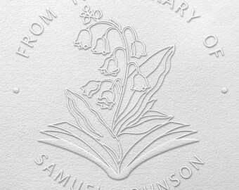 Custom Book Embosser, Personalized Embosser stamp,Book Embosser,Scrap booking Embosser, Personalized envelopes embosser, Book lover Gift