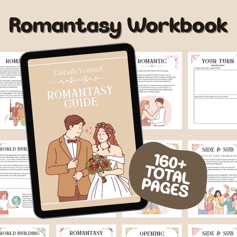 Romantasy Writing Guide | 160+ Page Workbook (fillable PDF) - Etsy