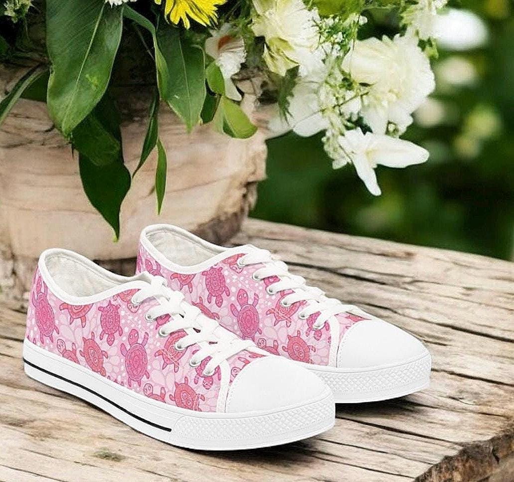 スニーカー Tennis Woman Lacet - Turtle Amazon.com | Watercolor Sea Turtles Shoes for Women Men