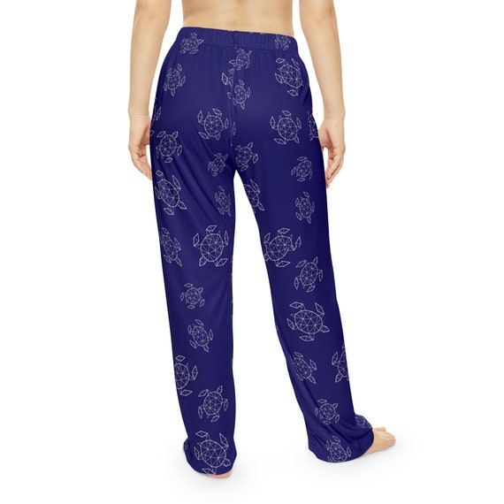 Purple Sea Turtle Woman Pajama Pants Turtle Pajama Pants Turtle
