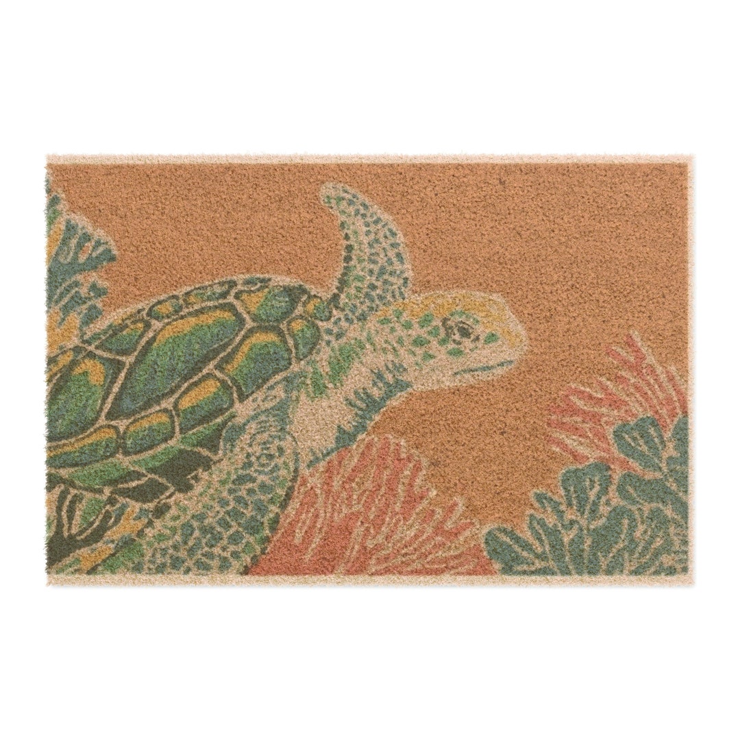 Eco Recycled Coconut Fiber Sea Turtle Doormat Turtle Doormat Etsy