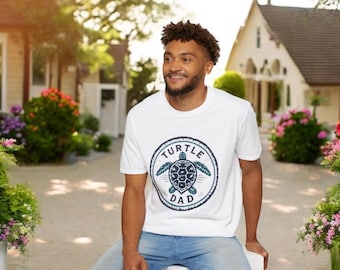 Turtle Dad Shirt Mens Turtle Owner Gift Tee Sea Turtle Lover Graphic T Shirt Reptile Dad Fathers Day Gift for Him