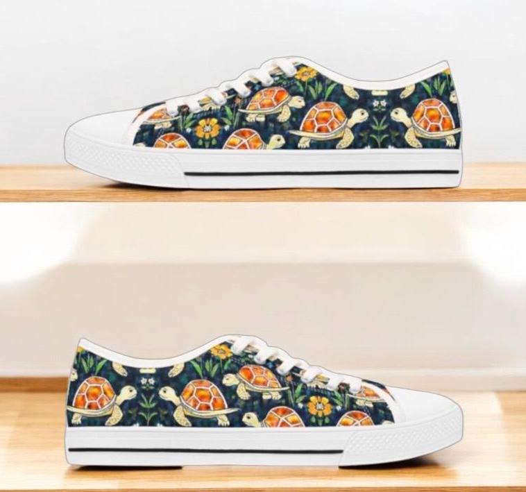 スニーカー Tennis Woman Lacet - Turtle Sneakers-SeaTurtle-BW-ROB-
