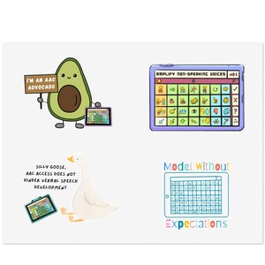 Sticker Pack - AAC Bundle, SLP Gift, Advocacy Accessories, ND Affirming Care, Communication Access Gift, Therapist Gift