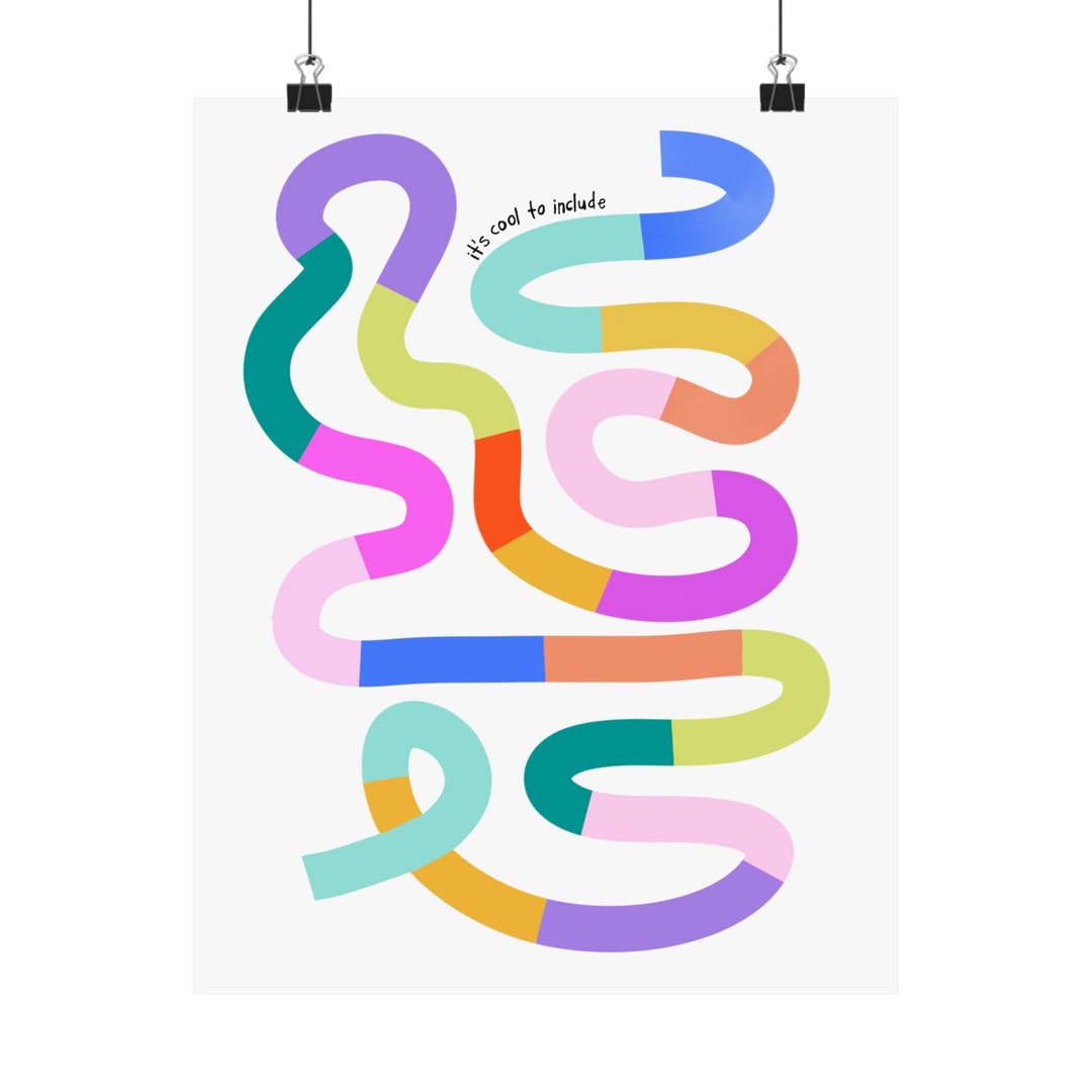 Think To Include Poster- It's Cool to Include - Matte Vertical Poster for Classroom ...