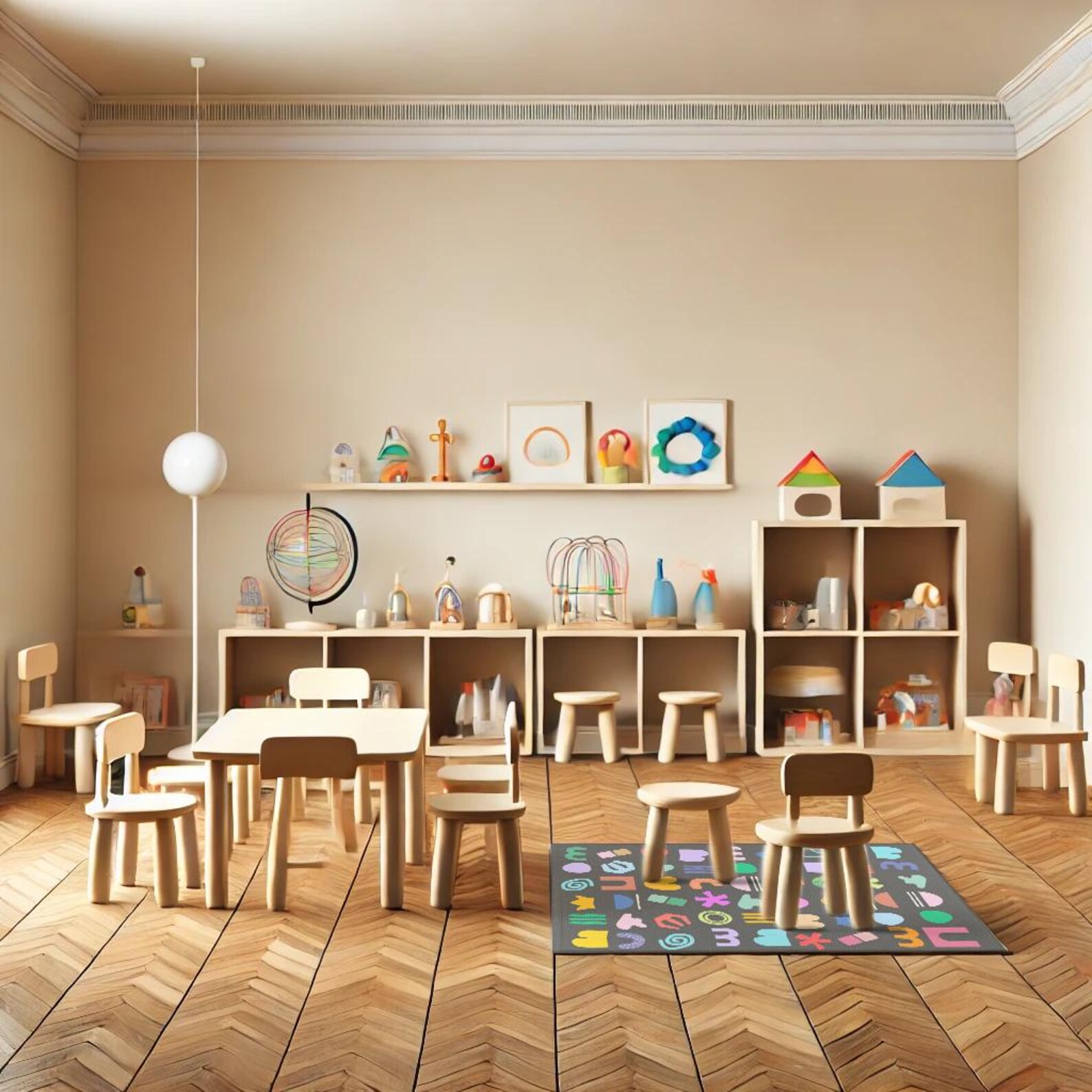 Abstract Shape Area Rugs for Classroom Carpet for Therapy Clinic Kids ...