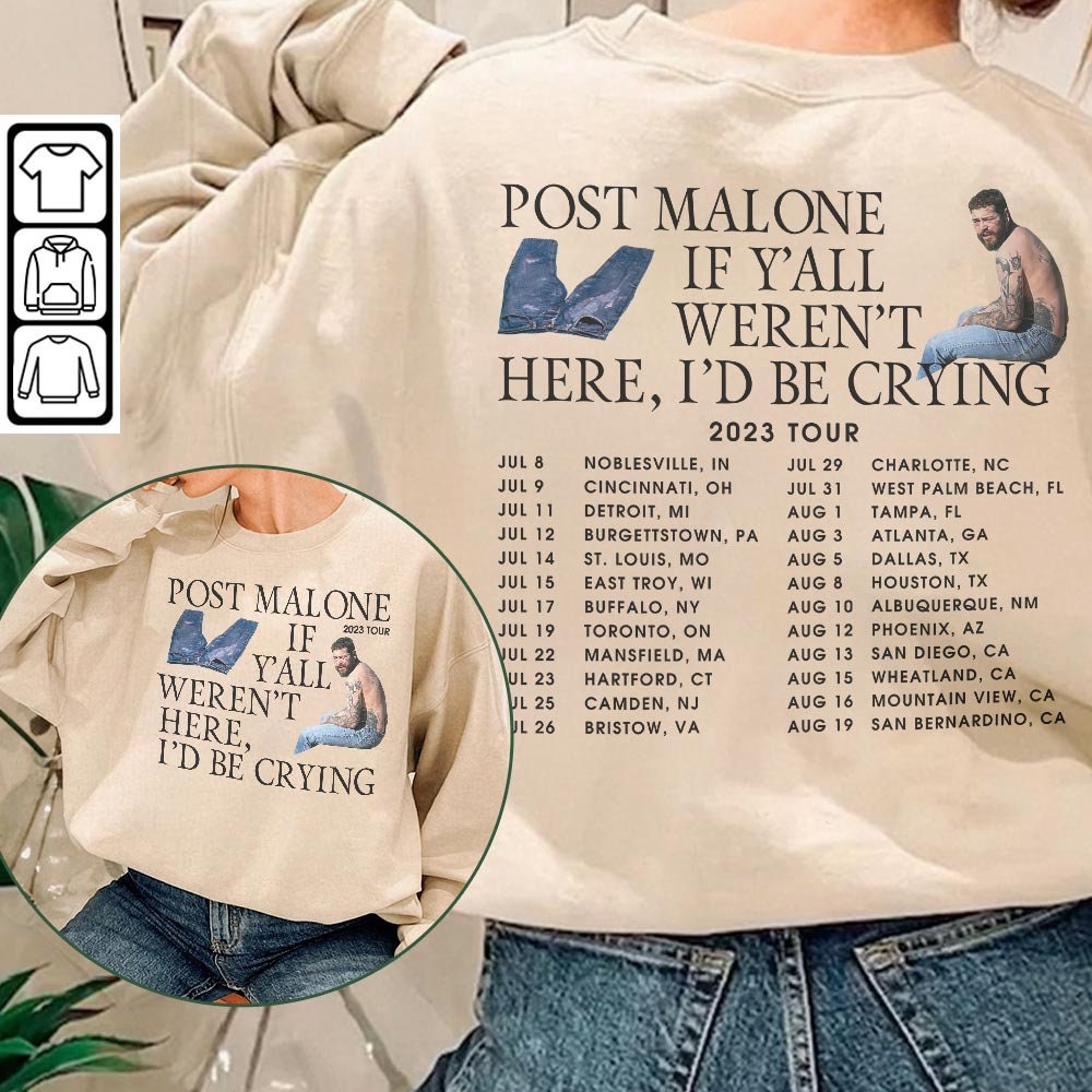 Post Malone Rap Shirt Double Sided Post Malone Tour 2023 If Etsy