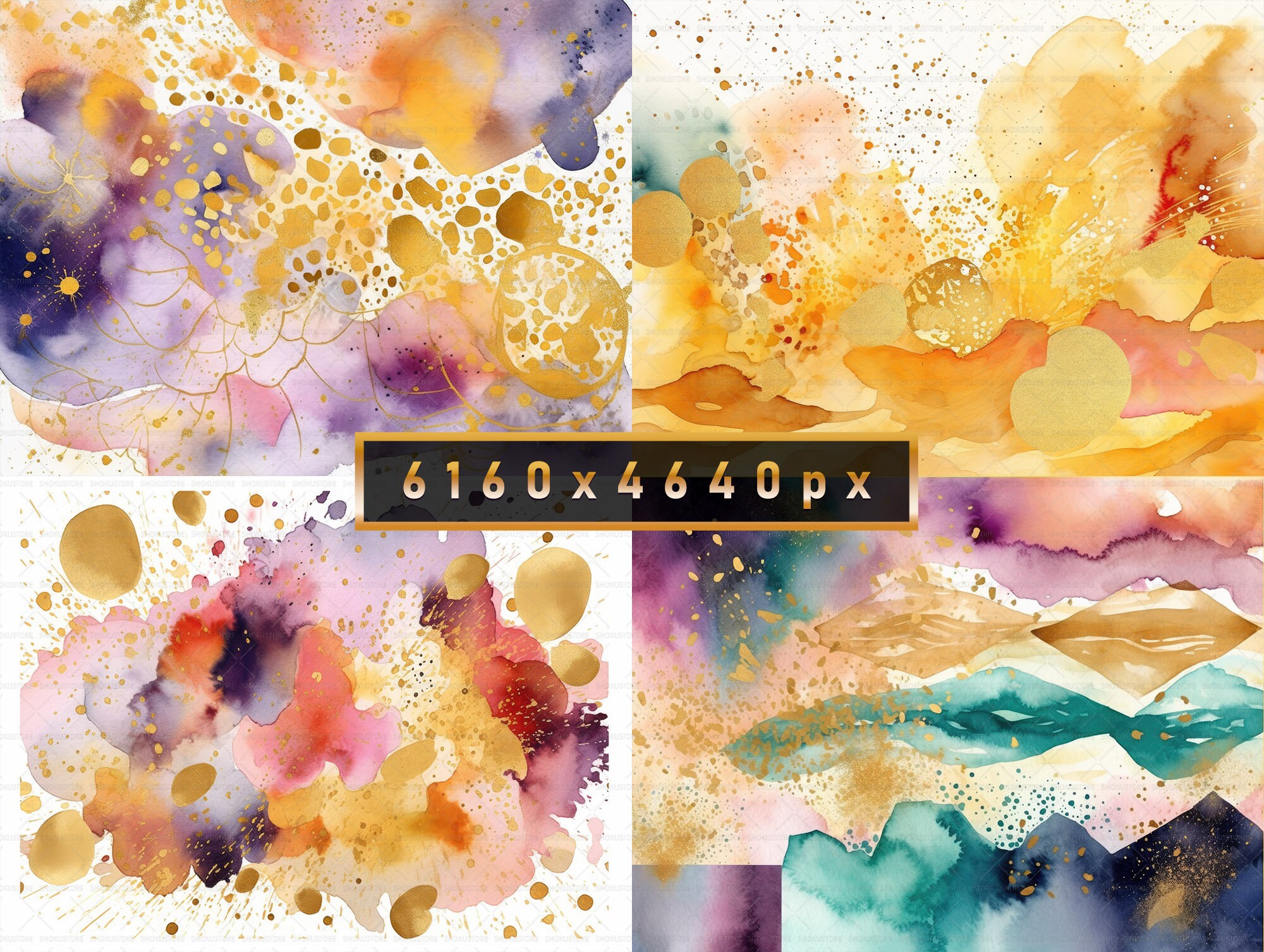 Watercolor Golden Glitter Background, Watercolor Splashes, Watercolor ...