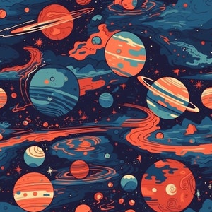 10 Abstract Space designs seamless pattern digital download!