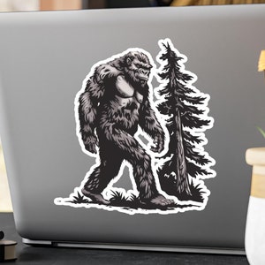 Bigfoot Vinyl Sticker: Sasquatch Decal for Laptop, Car, and More