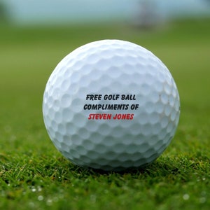 Personalized Funny Golf Balls, 6 Pack, Custom Golf Gift for Fathers Day or Birthday, Grandad Brother or Pop Birthday Present