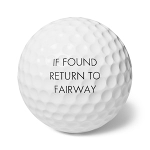 Funny Golf Balls, 6 Pack, Custom Golf Gift for Fathers Day or Birthday, Grandad Brother or Pop Birthday Present