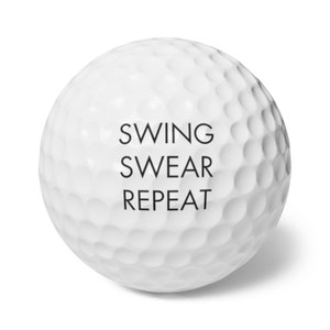 Funny Golf Balls, 6 Pack, Custom Golf Gift for Fathers Day or Birthday, Grandad Brother or Pop Birthday Present