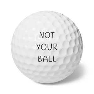 Funny Golf Balls, 6 Pack, Custom Golf Gift for Fathers Day or Birthday, Grandad Brother or Pop Birthday Present