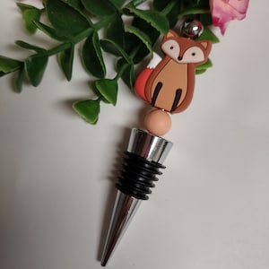 Beaded metal wine bottle stopper, for birthday gift, holiday gift idea, and special occasion gifts for men and women