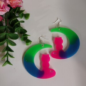 Resin earrings, handmade earrings, for women