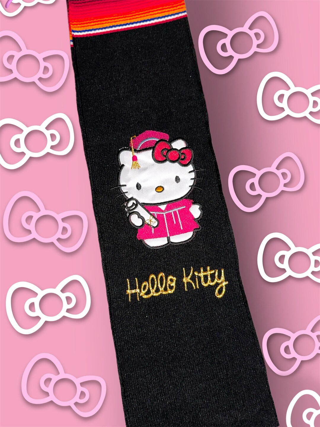 Hello Kitty Graduation Stole 2024 Coquette Estola Zarape De Graduación ...