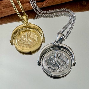 Large Aquarius Necklace, Aquarius Zodiac Pendant, Man Aquarius Charm, Birthday Gift, Unisex Aquarius Necklace, 925 Sterling Silver