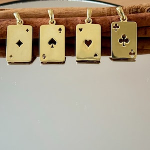 Karten Symbol Halskette, Pik Anhänger, Herz Anhänger, Diamant Anhänger, Clubs Halskette, Unisex Anhänger