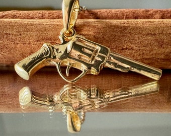 Ciondolo Pistola Cowboy Argento Per Bracciale Charm | Fatto A Mano | Regalo Originale Far West