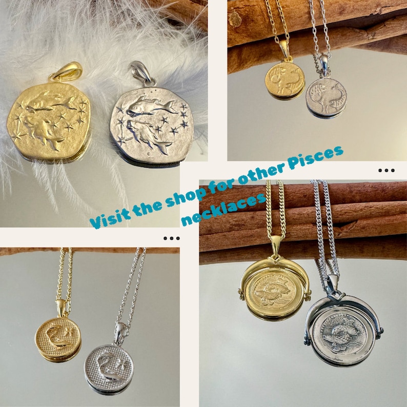 sterling silver pisces necklaces