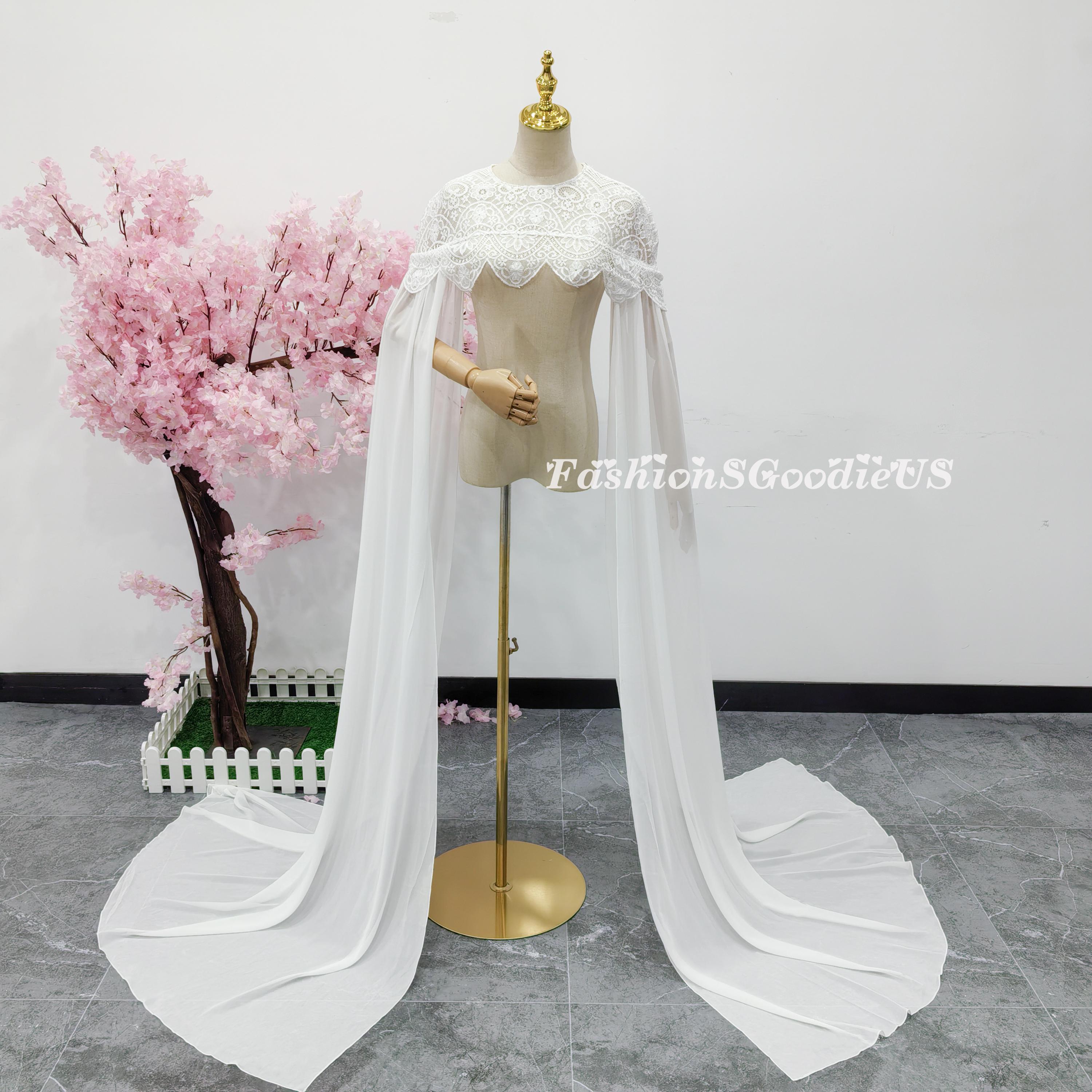 Split Cape Accessory New Design Shoulder Cape With Long Sleeves, Lace Shoulder Cape With ...