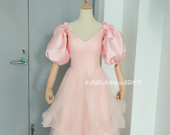 Custom Color Satin Puff Sleeves Short Wedding Sleeves, Puff Stain Wedding Dress Sleeves Fairy Removable Sleeves for Prom Dress Wedding Dress
