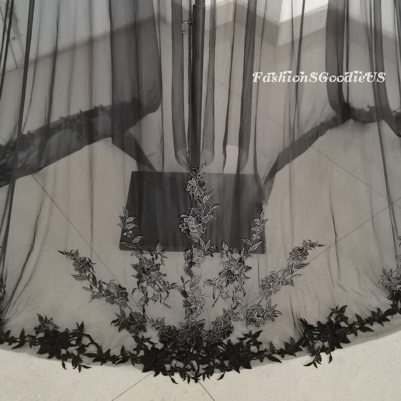 Bridal Cape Veil , Wedding Veil , Lace Applique Wedding Cloak Shoulder Veil 118