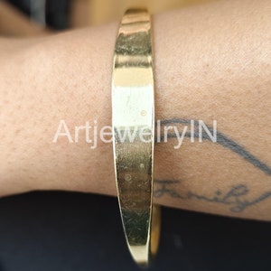 Brass Bangle, 14K Gold Plated Bangles, Adjustable Ball Bangle, Indian Bangle, Brass Bangle, Bangle For Women. Solid Brass Bangle