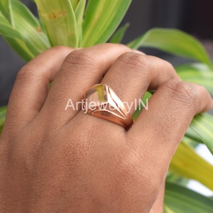 Pure Copper Ring, Mens Copper square signet ring, Unisex Copper ring, Solid Copper rings for men, Woman band ring, Plain mens jewelry