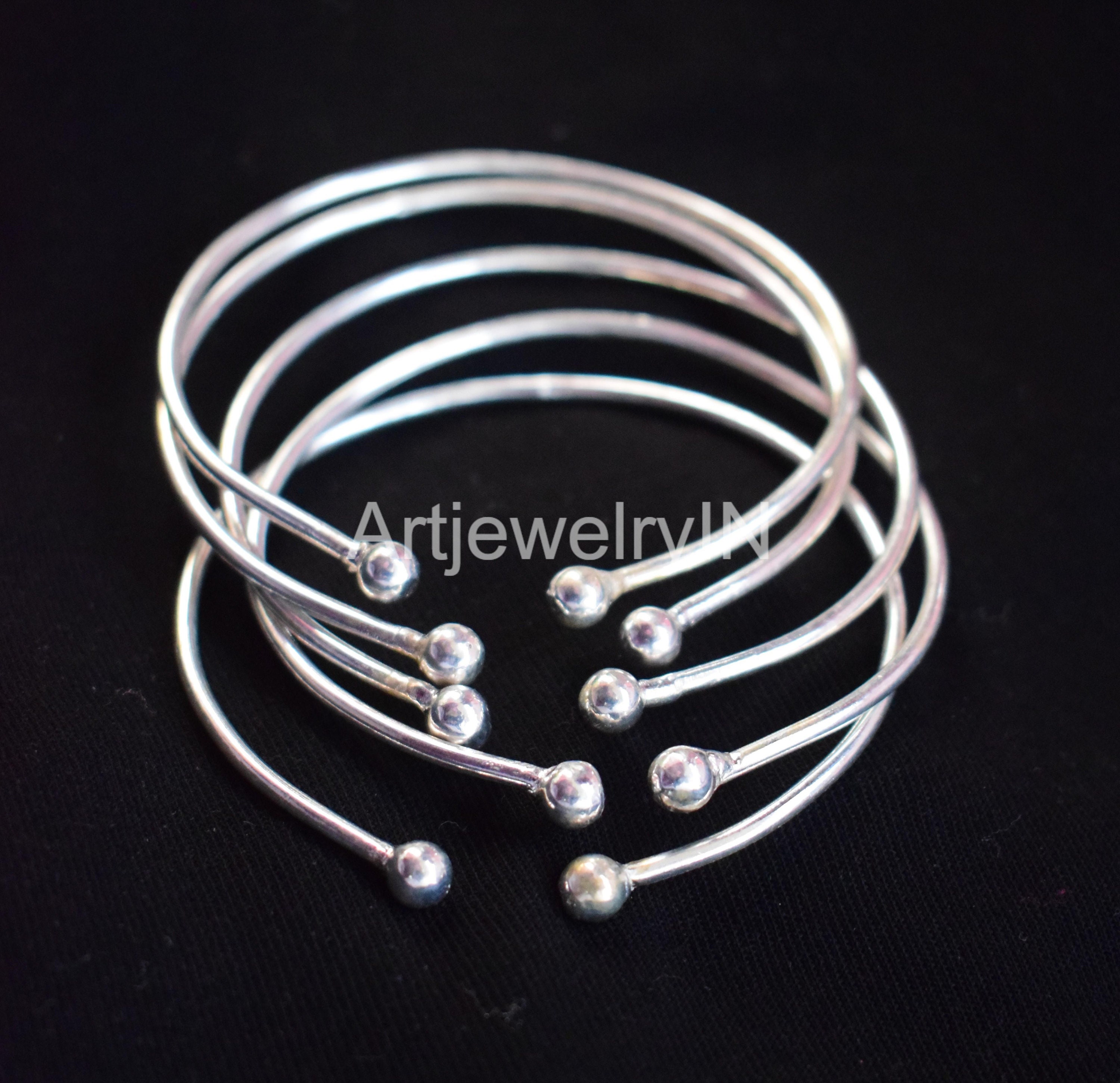 Charm Bangle Bracelet - Silver Includes 3 Charms and 2 Gems - Nokona  Ballgloves