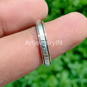 Spinner Ring, 925 Silber Ring, Angst Ring, Fidget Ring, Meditation Ring, Frauen Ring, Sorgen Ring, Daumen Ring, kleiner Ring, Silber Ring