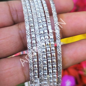 Hammered bangle Stacking bangle Set of 7 Multi Design bangles bangle For Women 925 Sterling Silver bangles, 7 Day bangles Bridesmaid gift