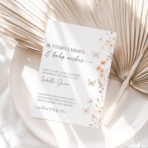 Butterfly Baby Shower Invitation Wildflower Butterfly Invitation Floral Butterfly Garden Baby Shower Butterfly Kisses Baby Wishes Canva, 106