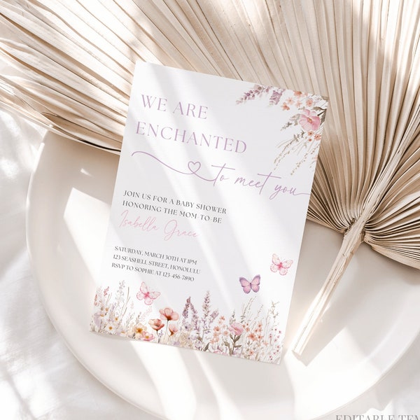 Enchanted Baby Shower Invitation We Are Enchanted To Meet You Baby Shower Invitation Enchanted To Meet You Baby Shower Invite Canva, 109