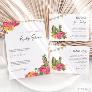 Taco ‘Bout A Baby Shower Invitation Set Taco Baby Shower Fiesta Baby Shower Invite Bundle Cactus Mexican Fiesta Invitation Canva, 046