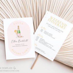 Last Rendez Veuve Bachelorette Invitation Veuve Before Vows Invitation And Itinerary Champagne Bachelorette Party Invite Hens Canva, 100