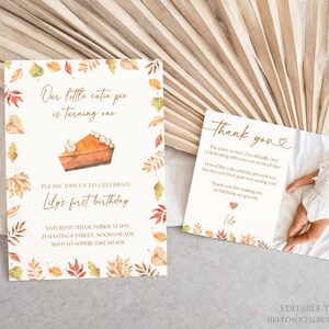 Cutie Pie Birthday Invitation Cutie Pie Birthday Invite Fall Birthday Invitation Pie Themed Birthday Pumpkin Pie Birthday Thanksgiving, 063