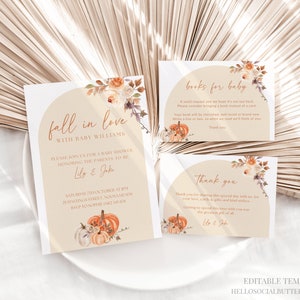 Falling In Love Baby Shower Invitation Fall In Love Baby Shower Invitation Fall Baby Shower Invite Pumpkin Autumn Baby Shower Canva, 057