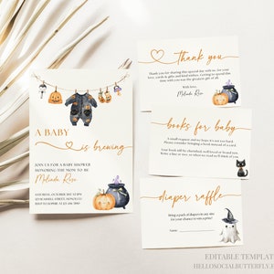 A Baby Is Brewing Halloween Invitation Halloween Baby Shower Invitation Witch Baby Shower Invite Spooky Baby Shower Invite Canva, 112