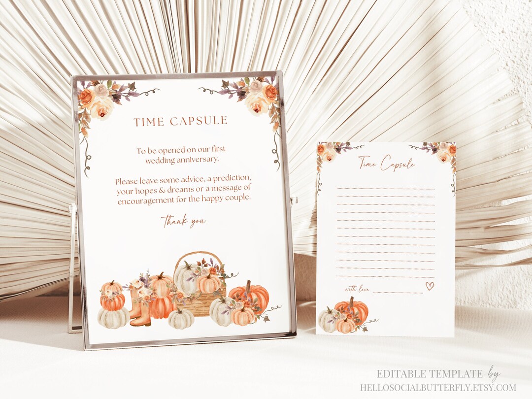 Fall in Love Bridal Shower Time Capsule Fall Bridal Shower Etsy