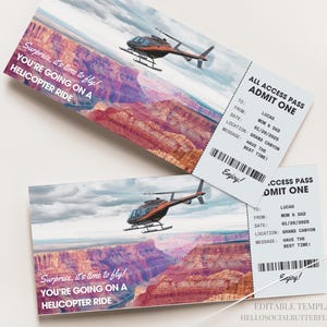 Helicopter Ride Ticket Helicopter Flight Experience Gift Helicopter Tour Coupon Surprise Helicopter Ride Gift Certificate Canva, 115