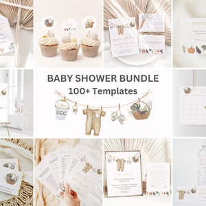 Grown With Love Invitation Bundle Locally Grown Baby Shower Bundle Farmers Market Baby Shower Bundle Locally Grown Baby Shower Games, 093