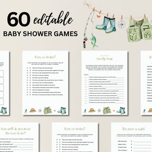 Ensemble de jeux de douche de bébé de pêche Ensemble de jeux de douche de bébé pêcheur Un petit pêcheur est sur le chemin Bobine Excited Gone Fishing Baby, 048