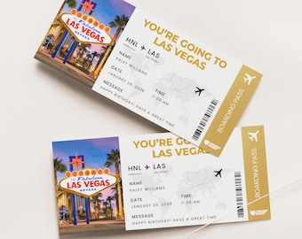 Las Vegas Bordpass Las Vegas Überraschungsreise Las Vegas Geschenkkarte Personalisierte Las Vegas Ticket Las Vegas Urlaubsticket Canva, 002