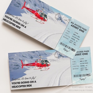 Helicopter Ride Ticket Helicopter Flight Experience Gift Helicopter Tour Coupon Surprise Helicopter Ride Gift Certificate Canva, 115